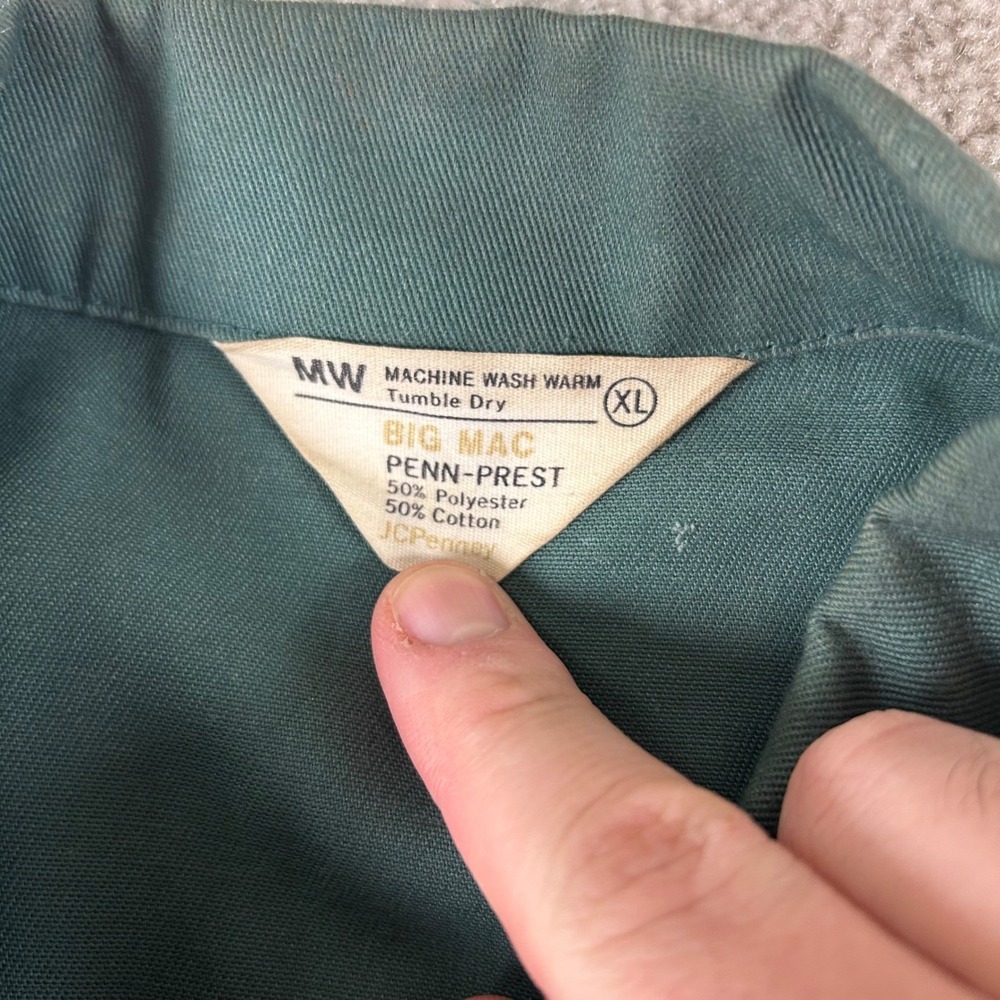 True Vintage 60s Big Mac Penn Prest Work Jacket Men's XL Green Full Zip Workwear - Picture 2 of 16